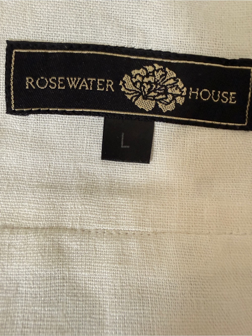 Rosewater House Cream Embroidered Tie-Shoulder Maxi Skirt Set White Linen - Picture 12 of 15